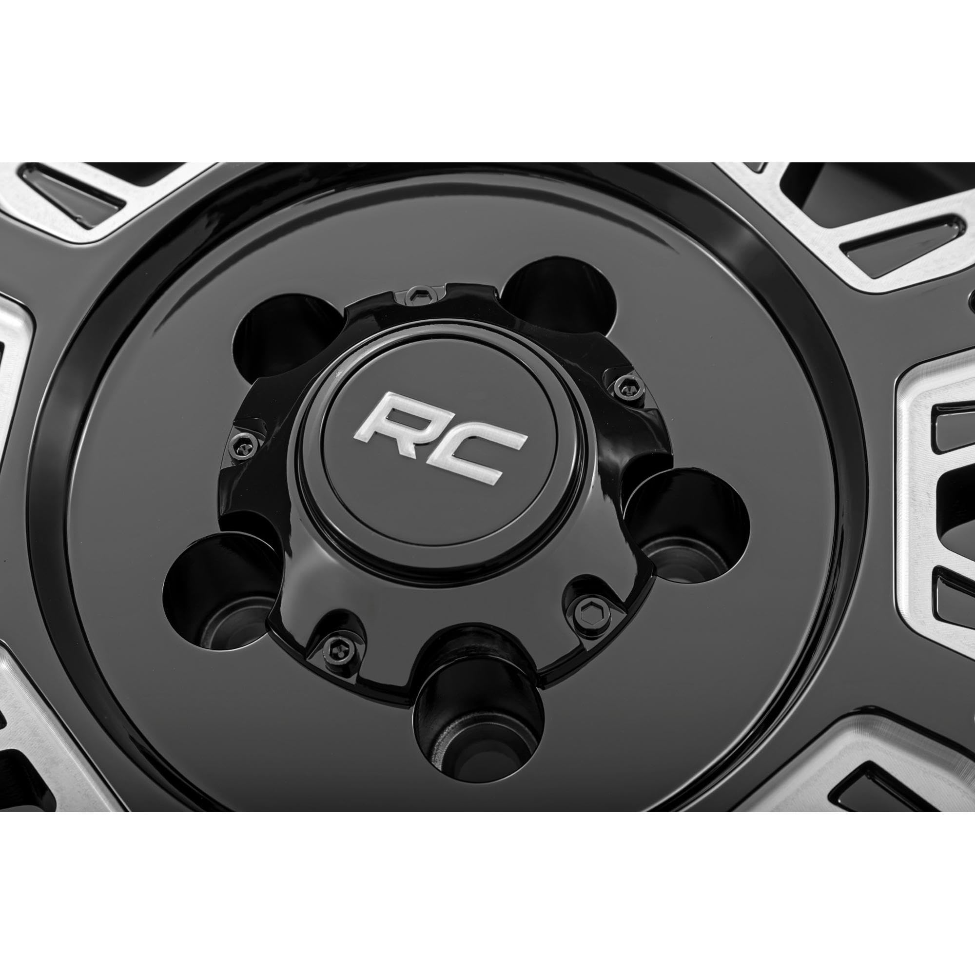 86 Series Rough Country One Piece Aluminum Wheel - 20x10, 6x5.5" Bolt Pattern, 18mm Offset, Gloss Black