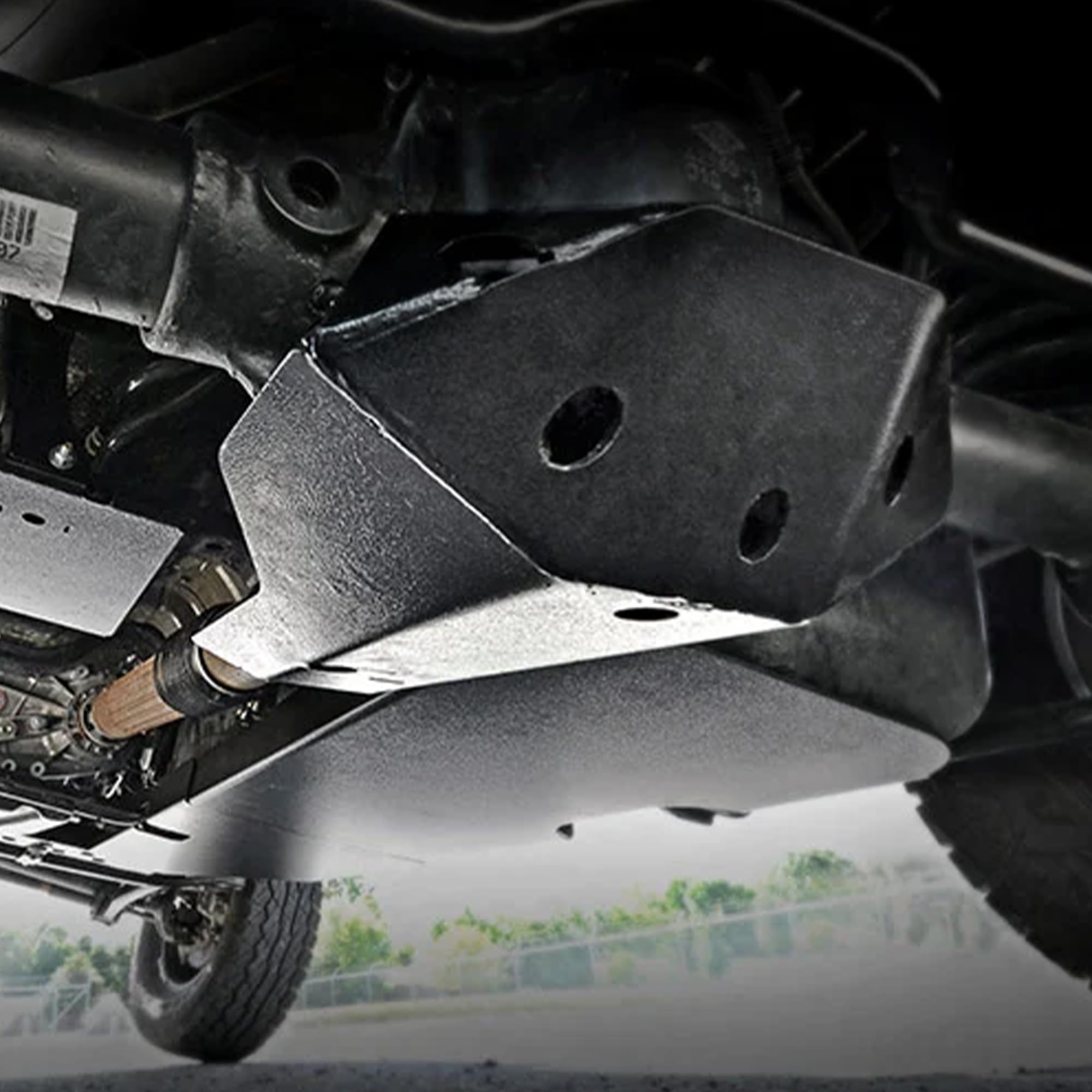 Rough Country Skid Plate Rear Differential for Jeep Wrangler JK/Unlimited (2007-2018) Dana 44 - Heavy Duty 1/4" Steel Armor - Off-Road Bolt-On Protection