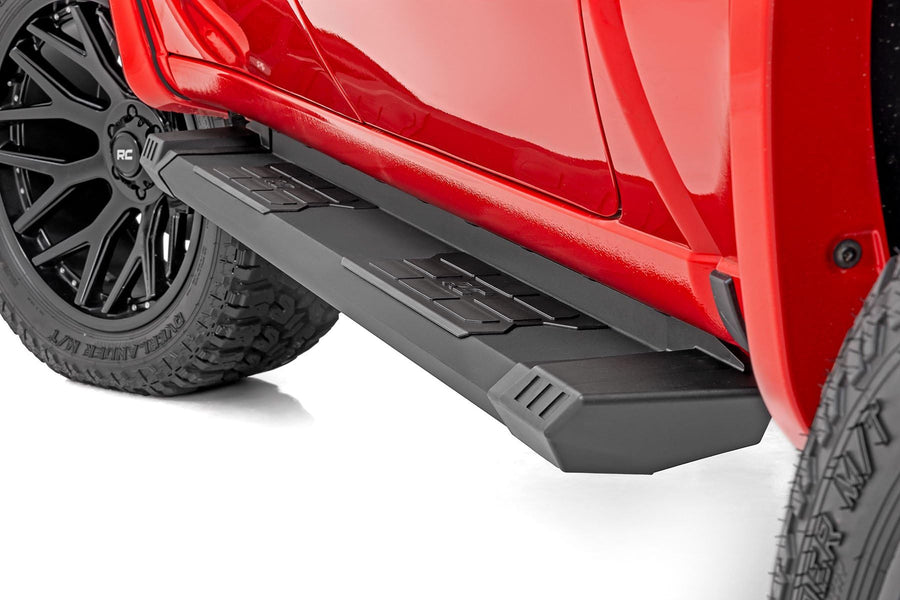 Rough Country HD2 Running Boards for GMC Sierra & Chevy Silverado 1500 (2007-2018) Crew Cab - 5" Wide Non-Slip Step, Easy Bolt-on Install