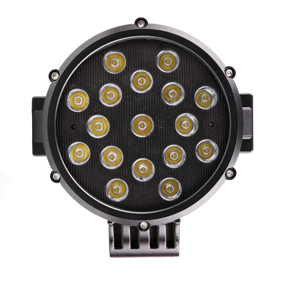 Bumper Guard Modular Black Black Horse Grille brush Come With pair of 7.0"Dia.LED Lights with Trim Rings Compatible with 2006-2018 Toyota RAV4-17A093902MA-PLB
