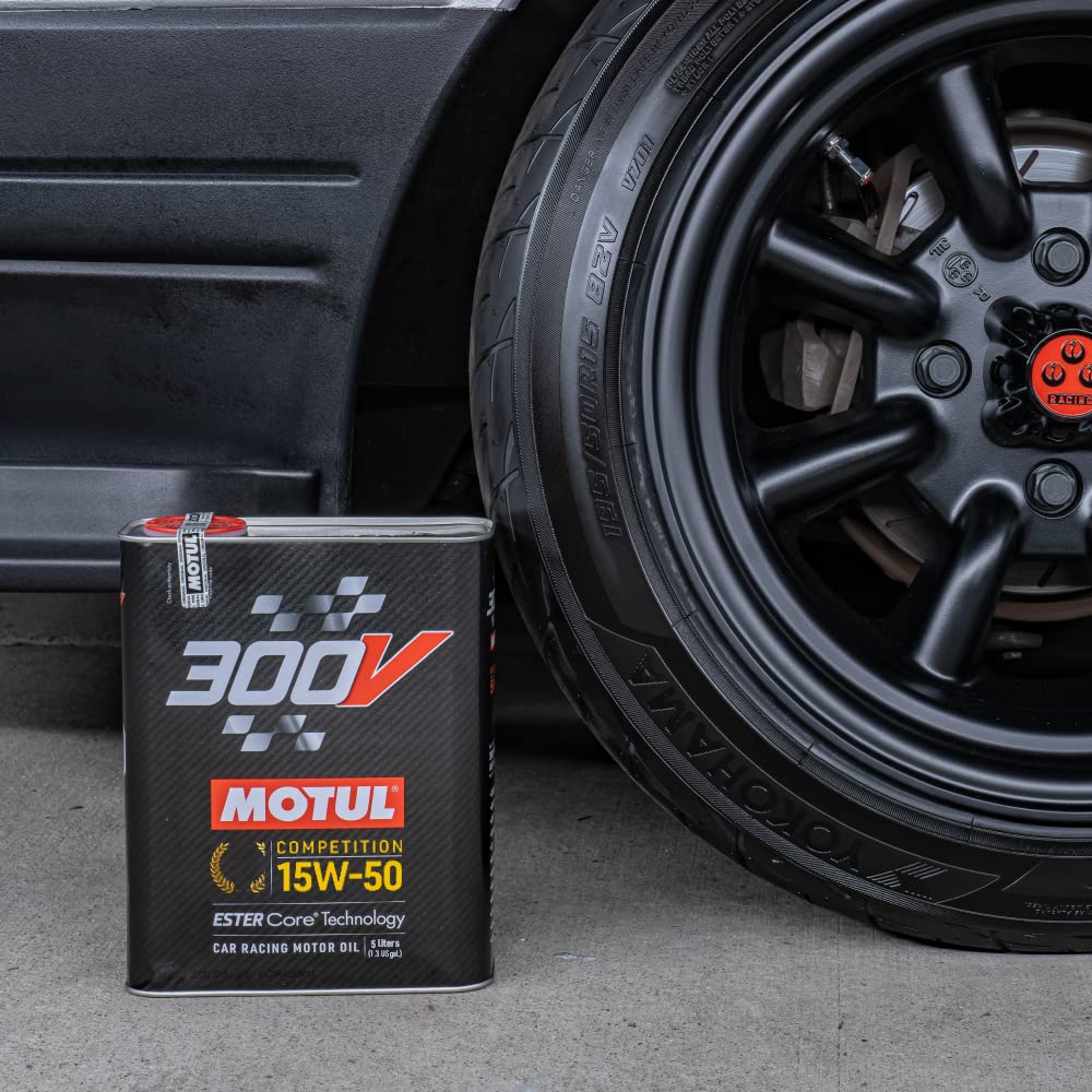 300V MOTUL 110861 15W-50 COMPETITION Car Racing Motor Oil Full Synthetic Engine Lubricant 5 Liter High Performance 4-Stroke Ester Core