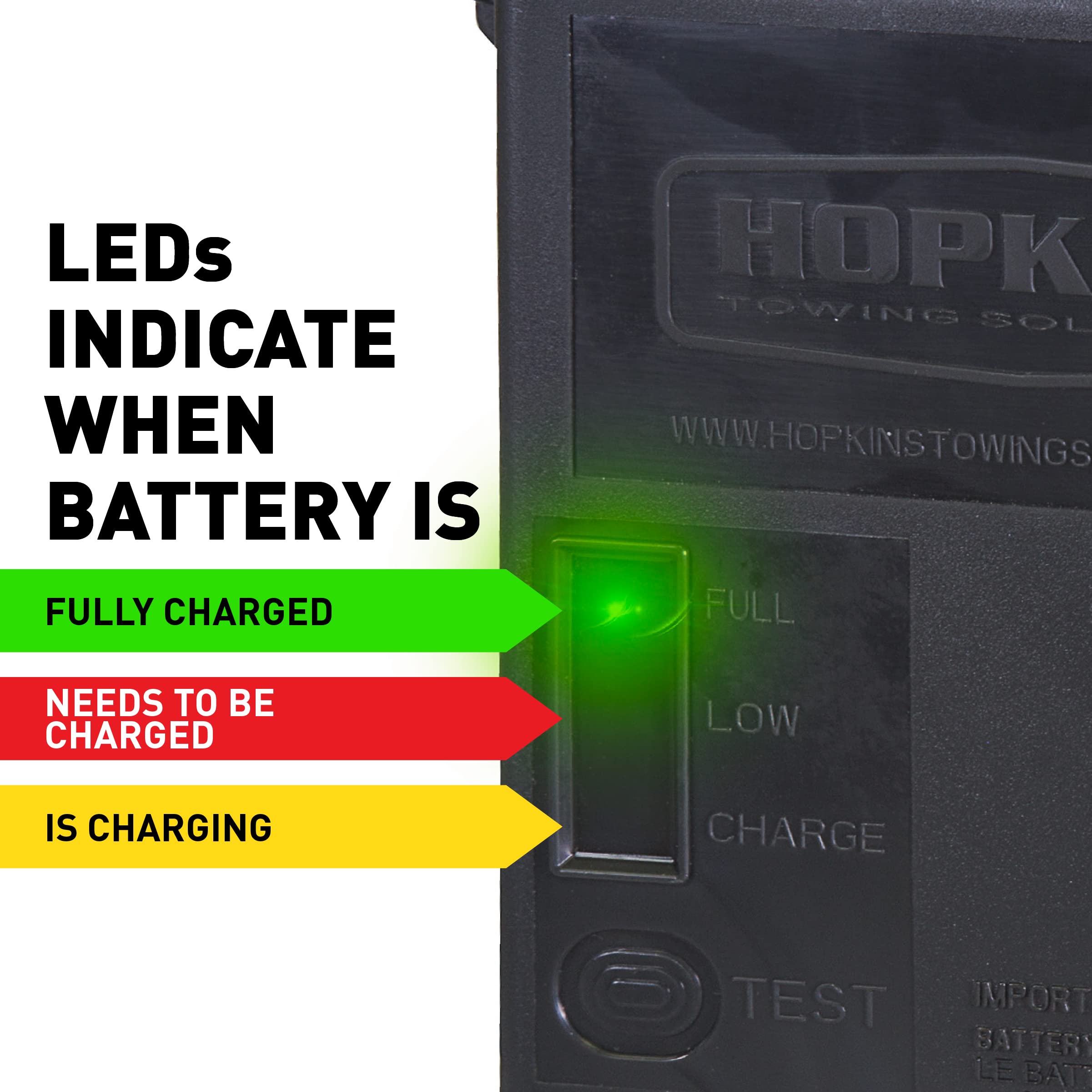 Engager LED Test Break Away System with Battery Meter Hopkins Towing Solutions 20099