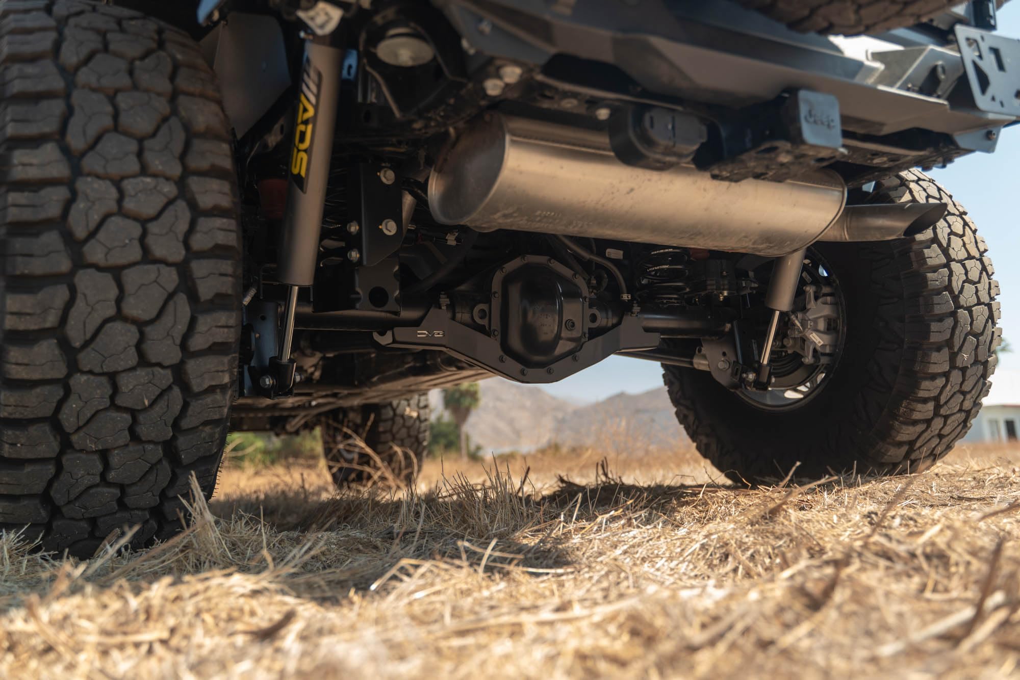 Rear D44 Differential Skid Plate DV8 Offroad for 2018-2025 Jeep Wrangler JL & 2020-2025 Gladiator JT | Protects Your Rear Differential | Assists in Gliding Over Obstacles | Fully Bolt-On | 5mm Steel