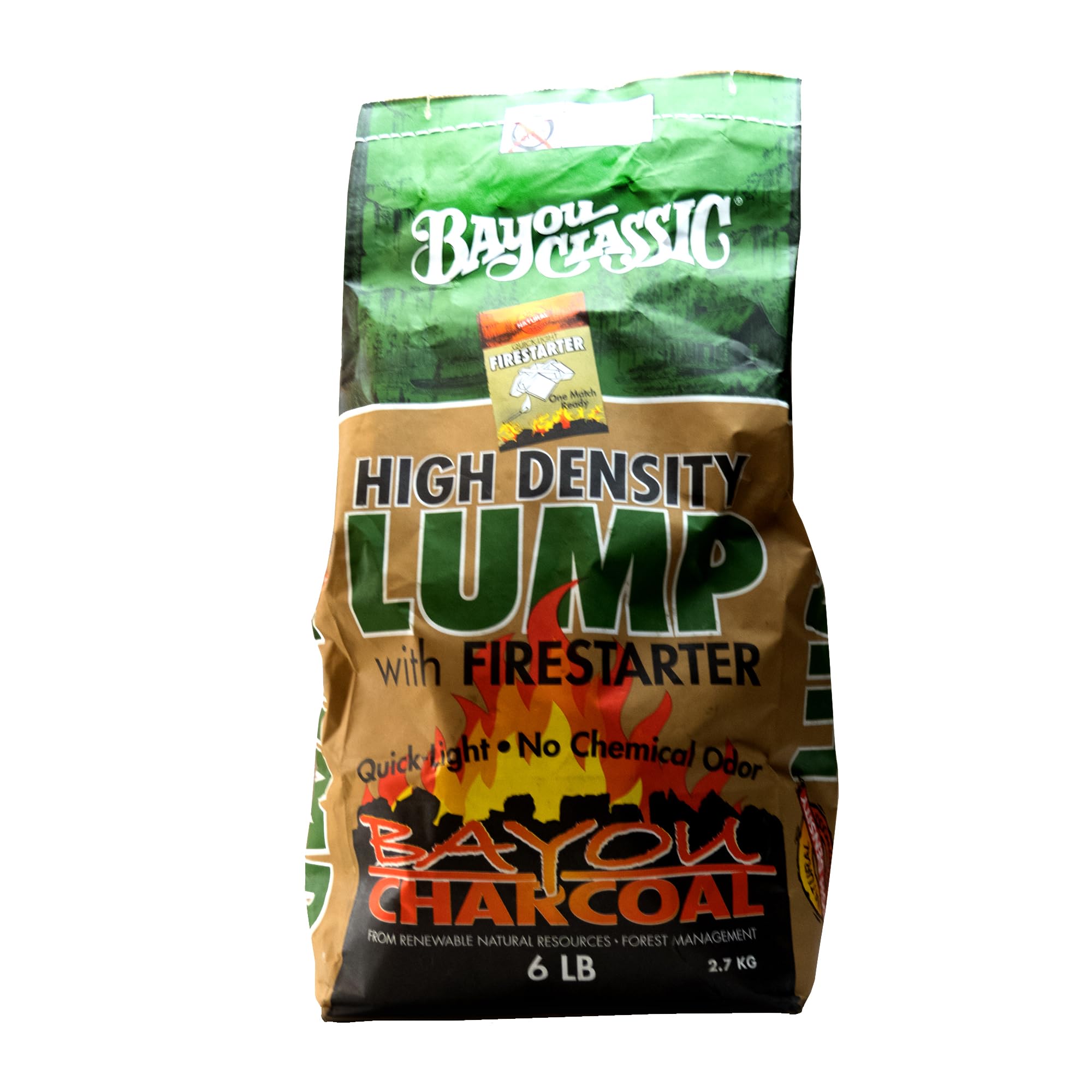 500-406 Bayou Classic 6 lbs. Lump Charcoal with Firestarter