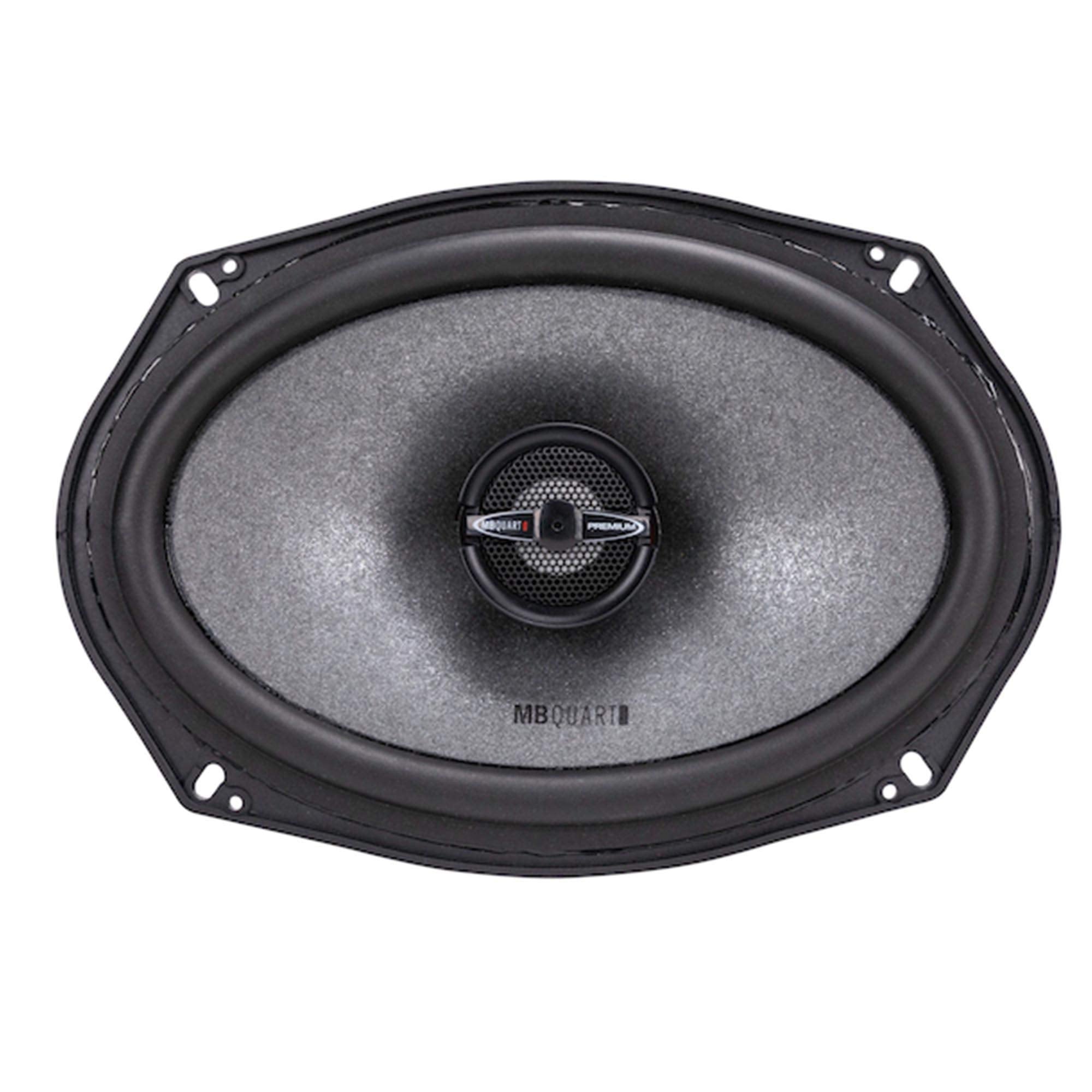 MB Quart Premium PK1-169 Car Speakers (Black, Pair) – 6x9 Inch Coaxial Speaker System, 220 Watt, 2-Way Car Audio, 4 OHMS (Grills Included)