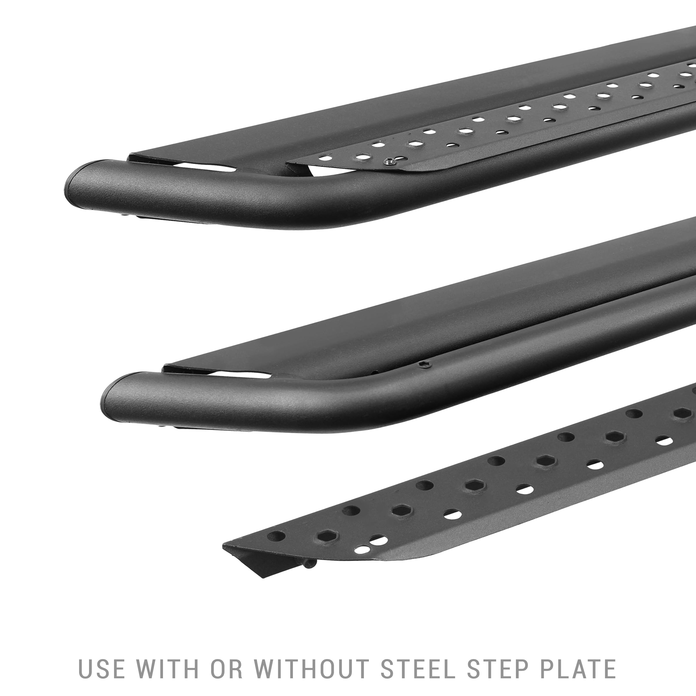 Dominator Xtreme Go Rhino DSS Sidestep & Brackets | Mild Steel, Textured Black | DSS4436T | Fits 2022-2024 Toyota Tundra Crew Max Pickup