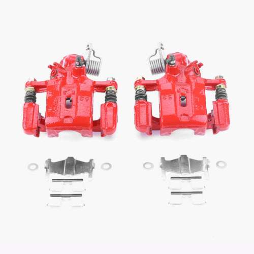 Power Stop Pair of High-Temp Red Powder Coated Calipers Rear For INFINITI G20 1999-2001, Nissan Sentra 2000-2001, Nissan Sentra 2004-2006 [Model Specific]