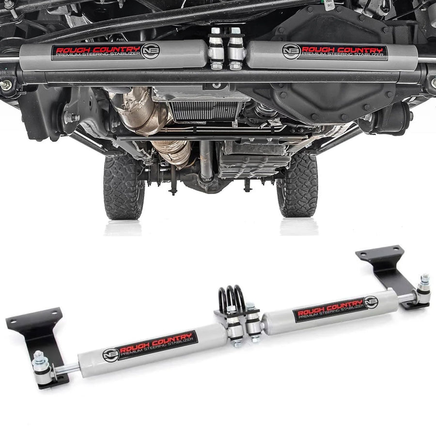 Rough Country Dual N3 Steering Stabilizer for 1999-2004 Super Duty 4WD - 8749030