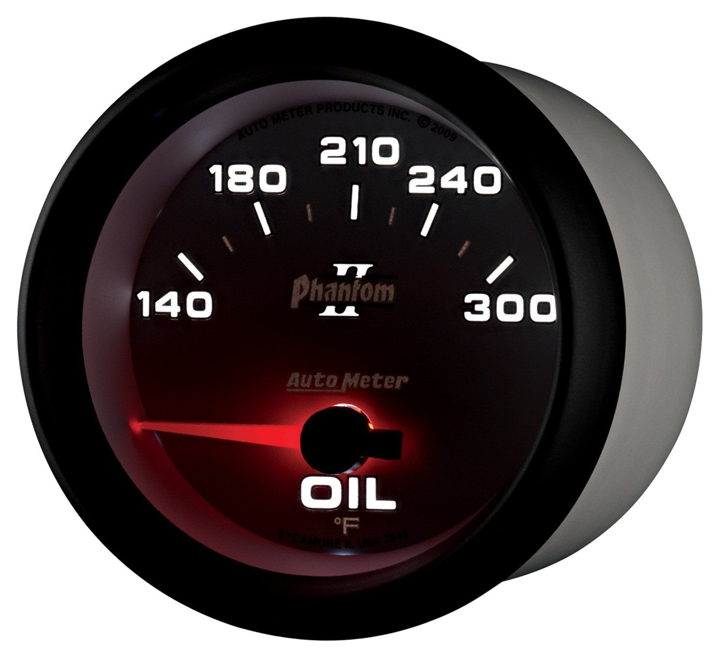 Auto Meter Phantom II 7848 2-5/8" 140-300 Degree Fahrenheit Oil Temperature Gauge