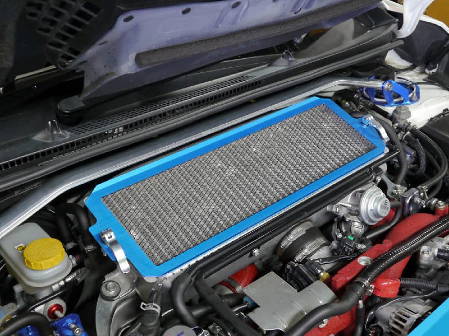 08-17 Impreza (GR/GV/VA) Turbo Intercooler Cusco Grill Kit Blue w/Blk Mesh