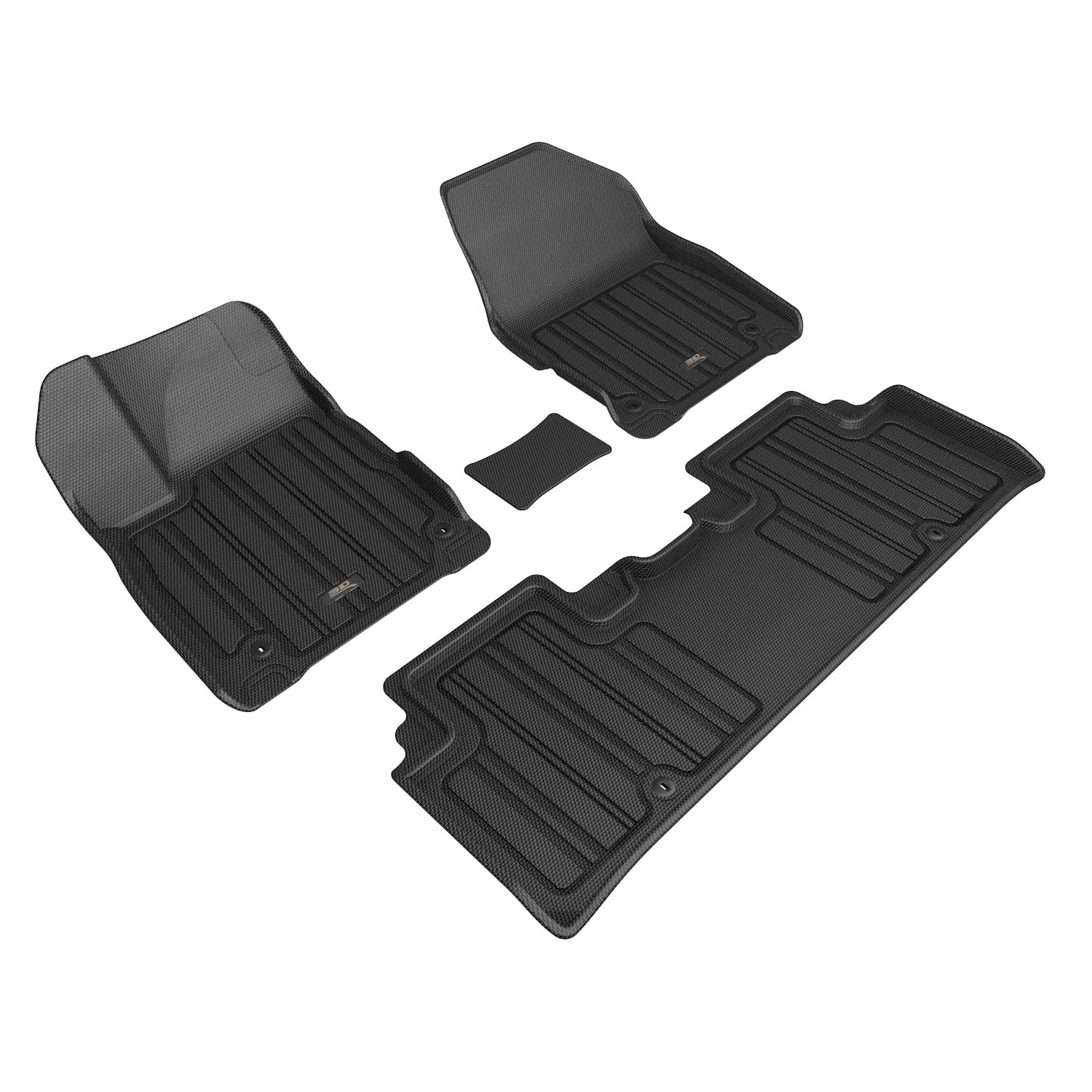 Custom Fit 3D MAXpider Elitect Floor Mat (Black) Compatible with Kia EV6 2022-2025 - Full Set