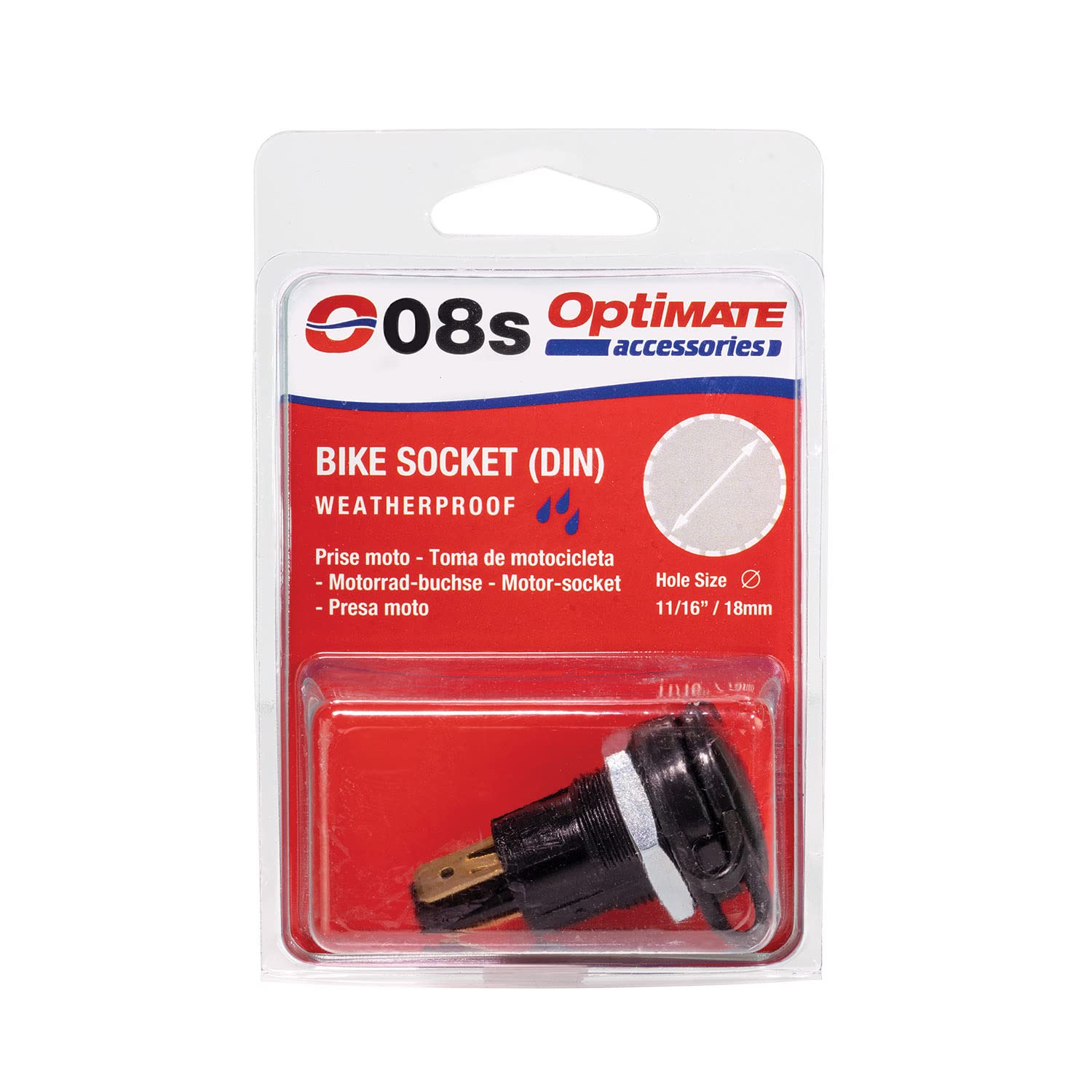 Optimate O-18s cable, BIKE (DIN) premium socket, panel mount