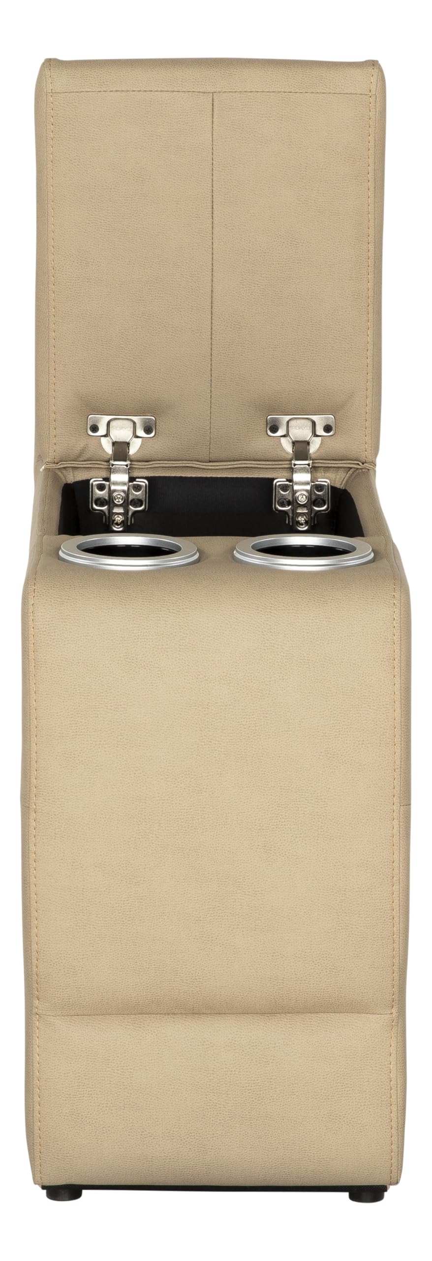 THOMAS PAYNE Driftwood Signature Seismic Series RV Theater Seating 12" Center Console with Storage Compartment, Dual Cupholders, 110V Power Pop-Up Outlet with Two USB Ports - 2024044199