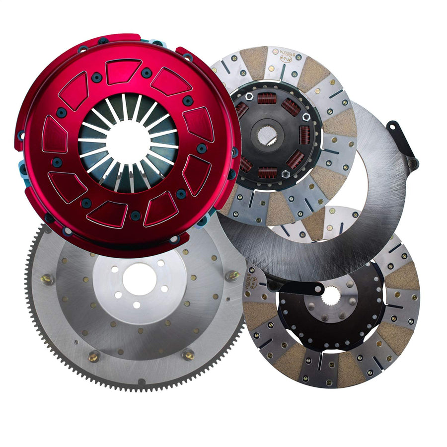 Pro Street Dual Disc Metallic Clutch System Ram 60-2410N Size 10.5 166 Tooth Count 26 Spline By 1 1/8 in. 0 Balance Incl. Flywheel/Disc/Pressure Plate
