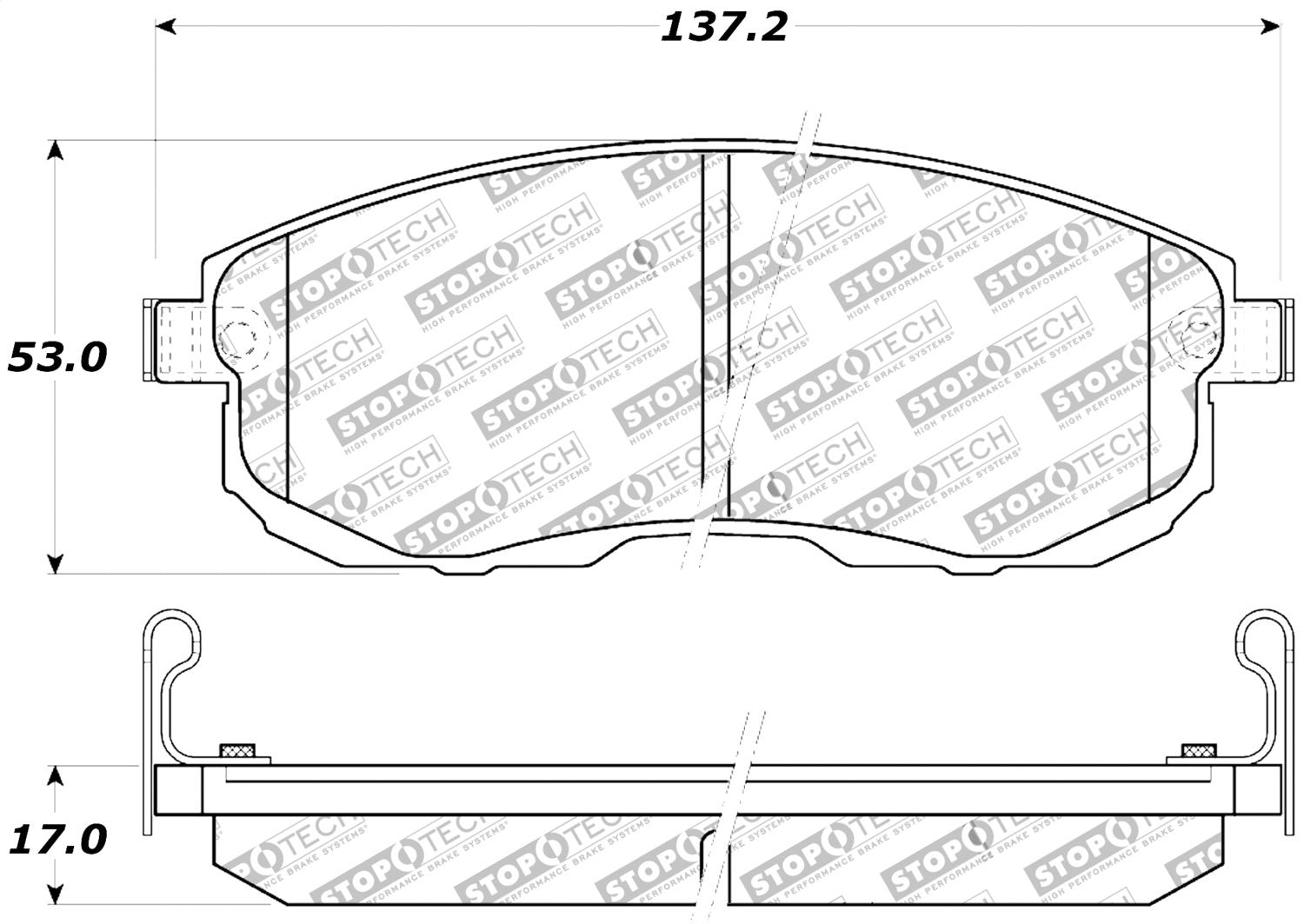 Sport Brake Pads StopTech 309.08150 with Shims and Hardware