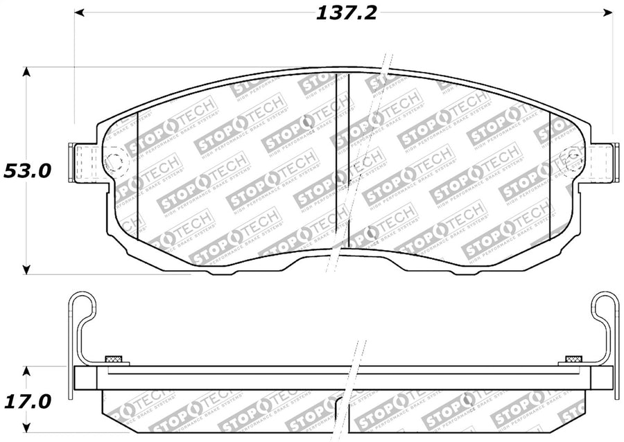 Sport Brake Pads StopTech 309.08150 with Shims and Hardware