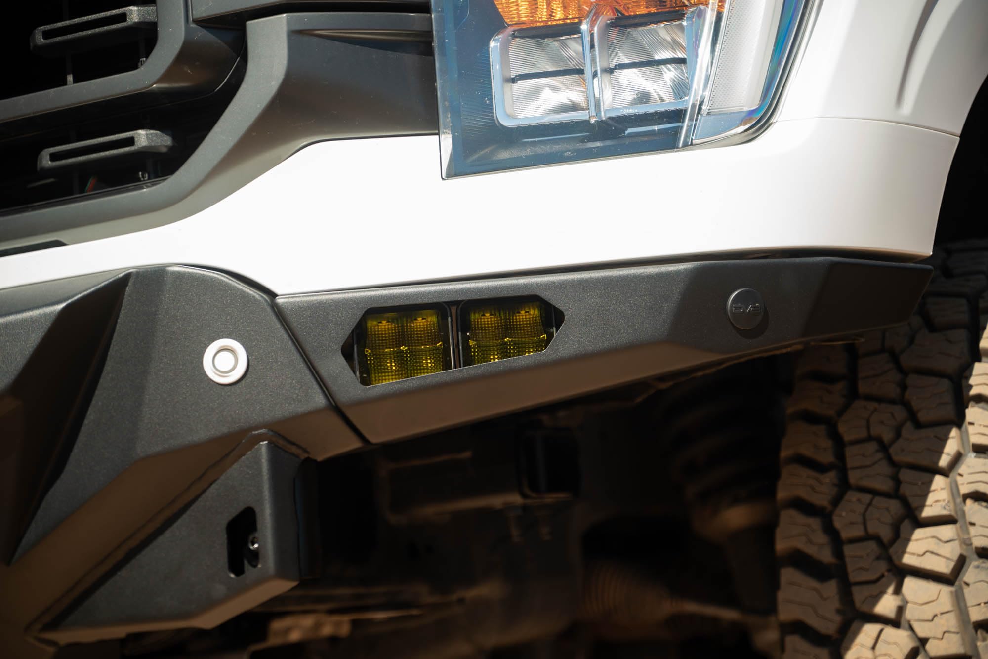 Offroad DV8 Spec Series Front Bumper for 2021-2023 Ford F-150 | Improves Ground Clearance | Heavy-Duty Winch Mount | 20" Dual or Single Row Light Bar Mount | Pair of 3" Pod Light Mounts | Steel