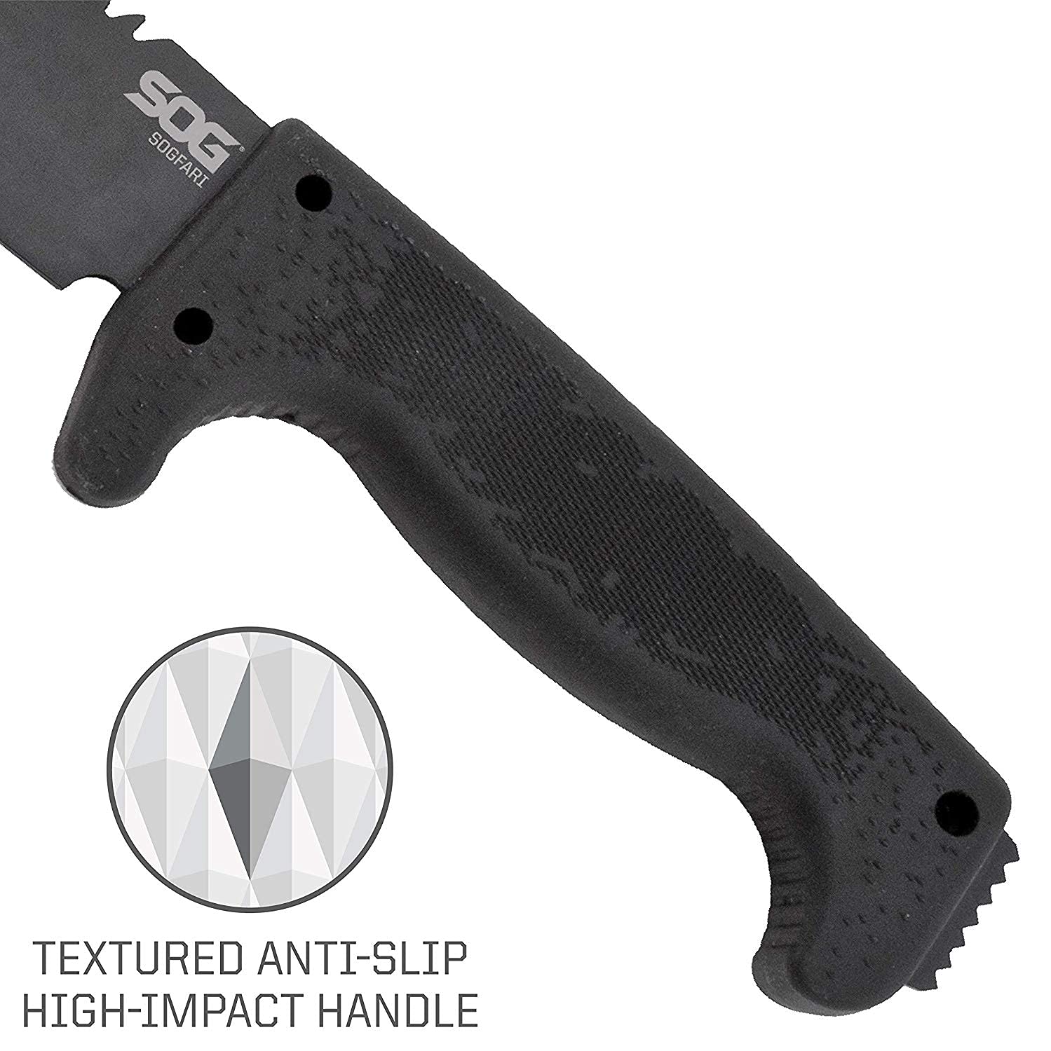 10 in. SOGfari Machete, Kraton, Tanto Plain