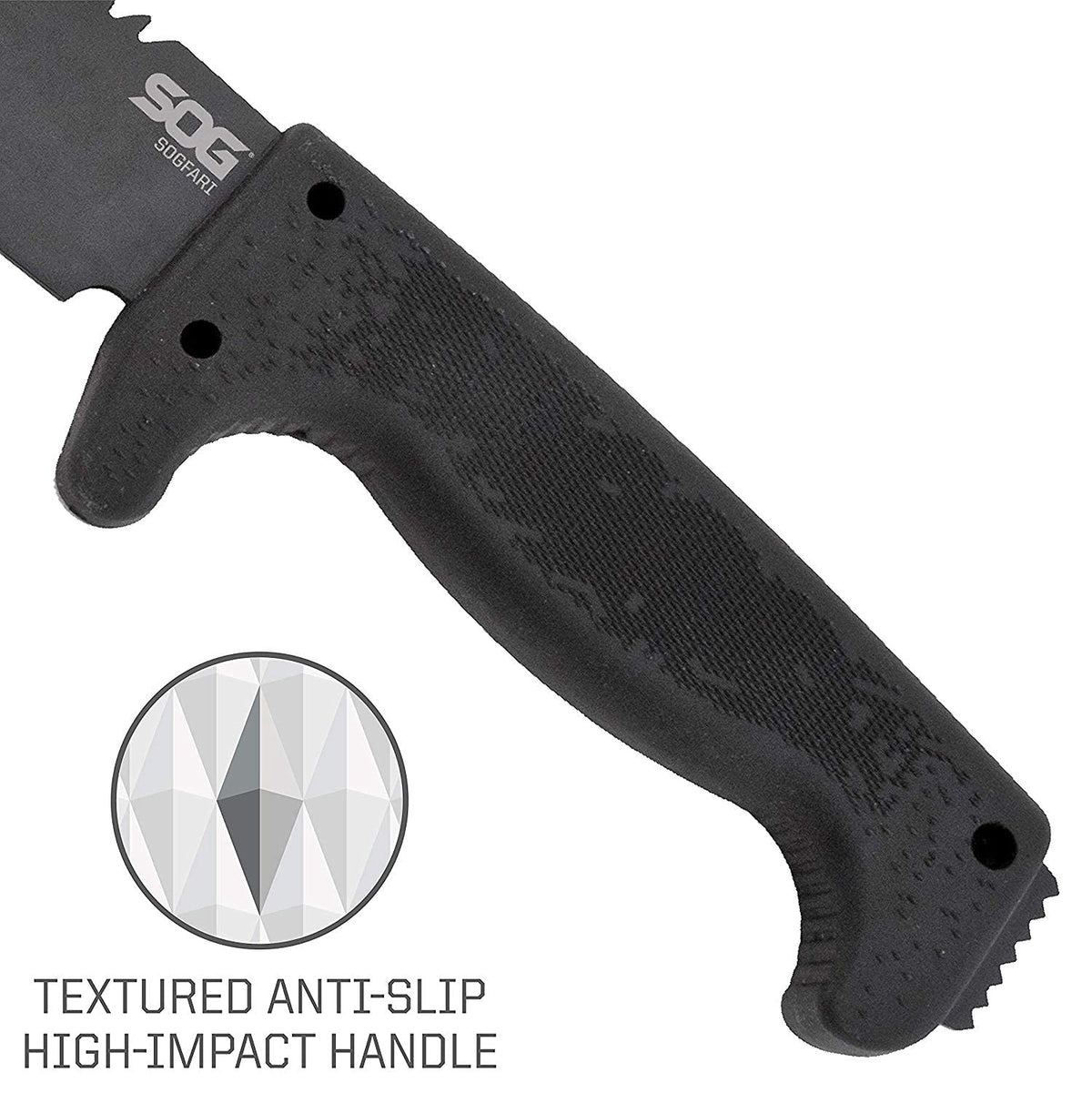 10 in. SOGfari Machete, Kraton, Tanto Plain