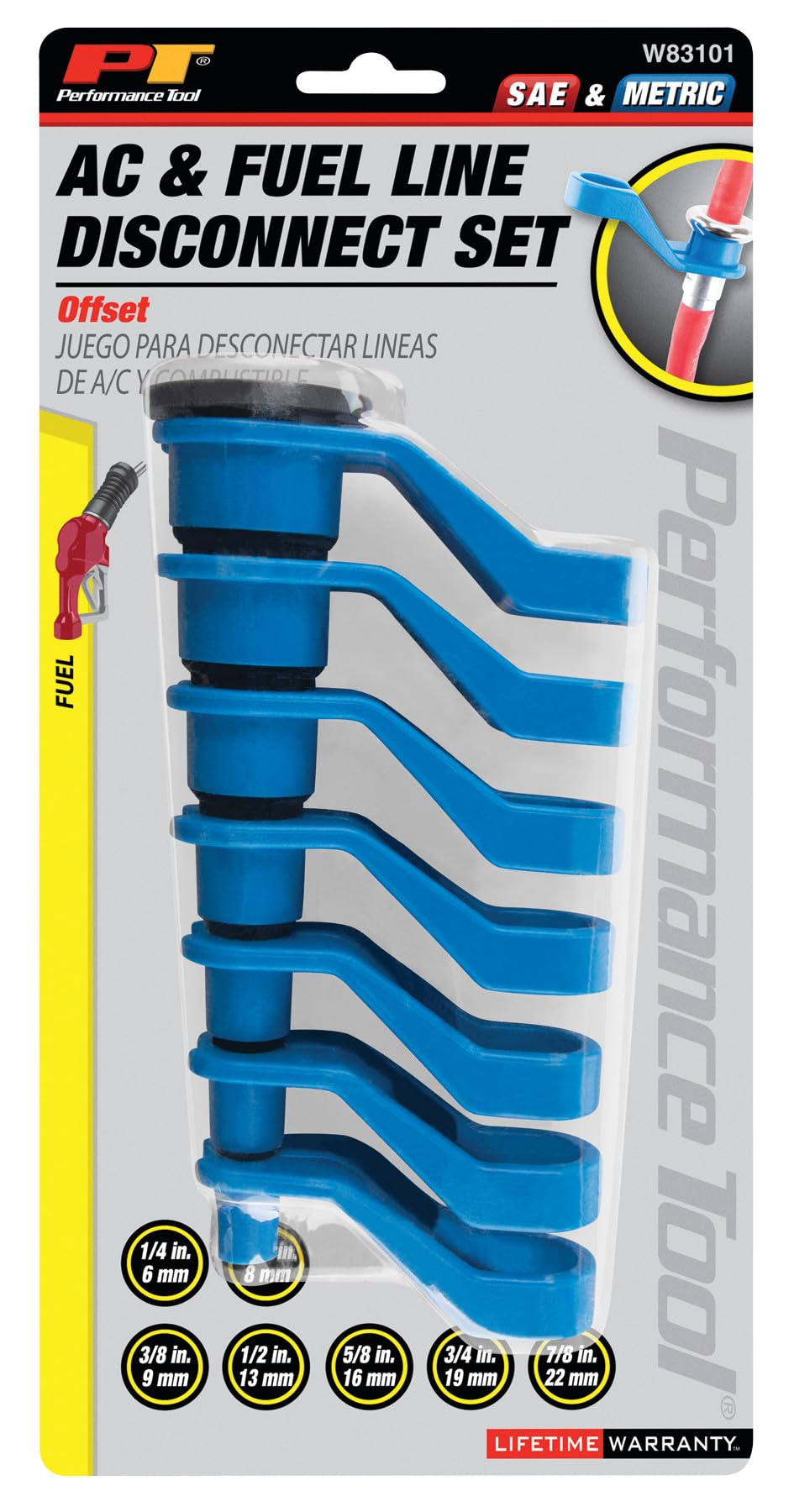 Performance Tool A/C and Fuel Line Disconnect Set W83101 - Effortless Disconnect for Various Vehicle Models
