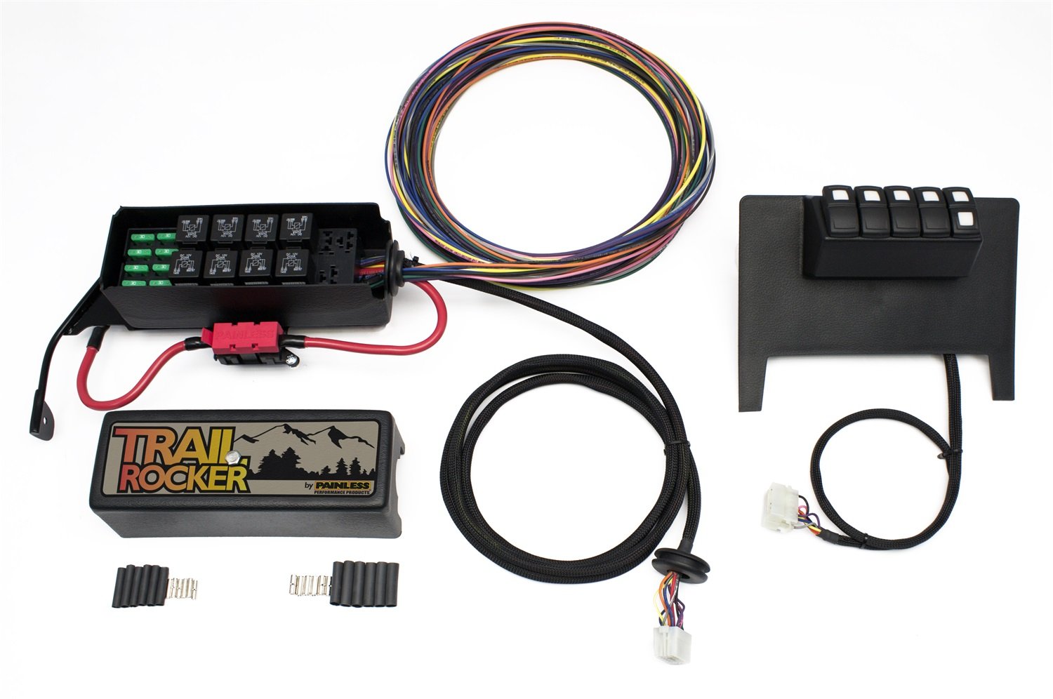 57000 Painless Performance Trail Rocker System for 2011-2018 Jeep Wrangler JK (Automatic Only), Black Dash Panel