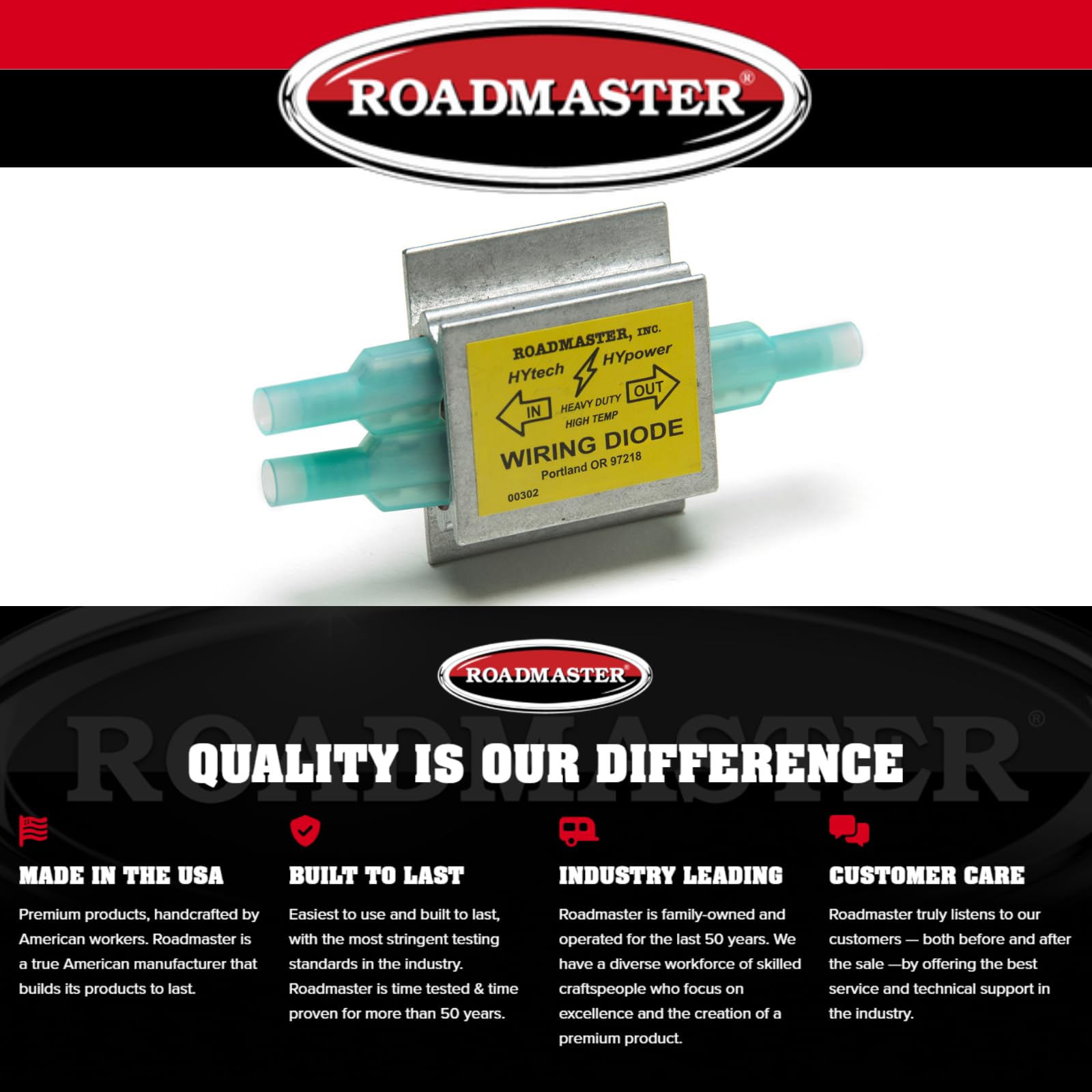 Pack of 3 Roadmaster 793 Hy-Power Diodes Compatible with RVs & Flat Towed Vehicles | Prevents Cross-Wiring Between Towed Vehicle & Motorhome Lights | Safe, Dependable Operation | Built to Last