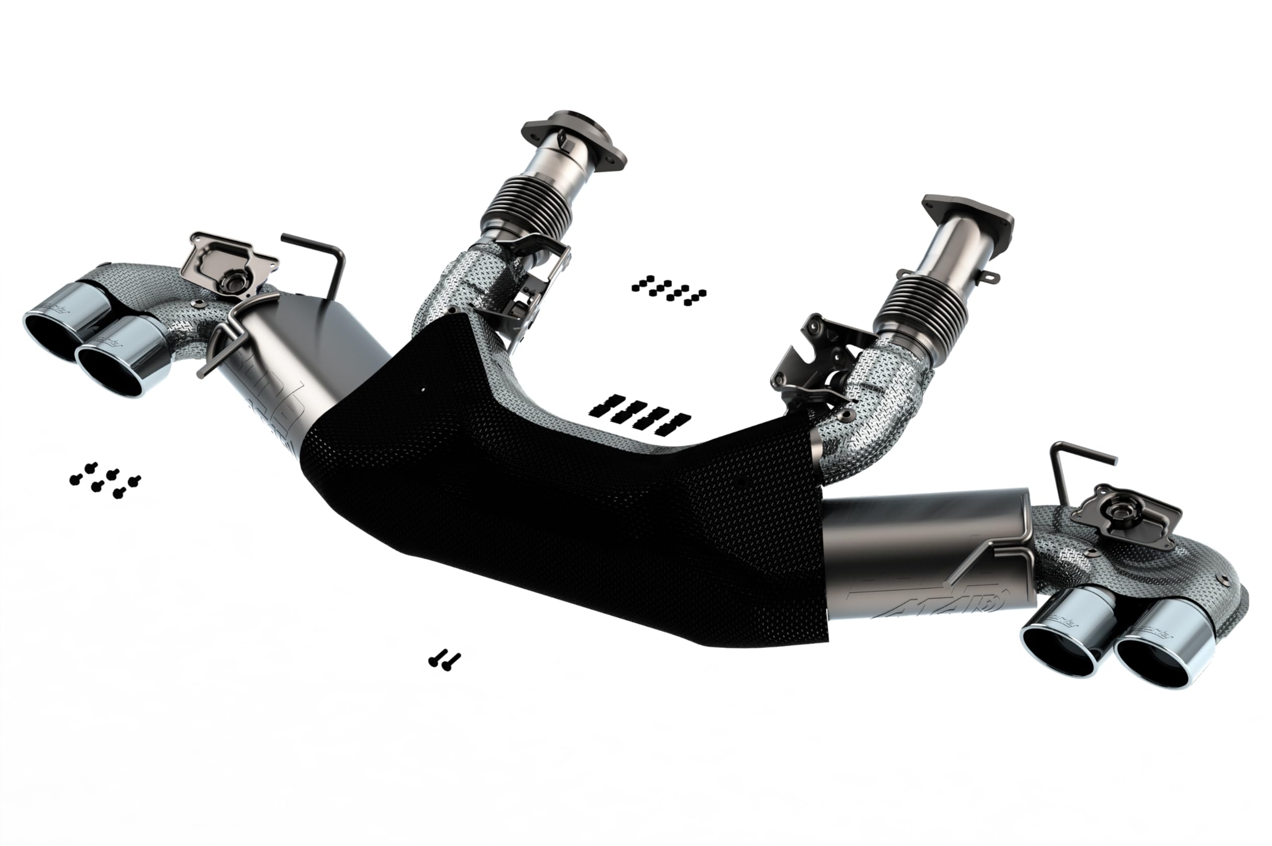Borla 6.2L 2020 Chevrolet Corvette C8 ATAK Exhaust System Dual Round A/C Tips 4inx 4.75in - 140839