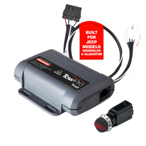 Tow-Pro REDARC Trail Kit Electric Trailer Brake Controller Kit for Jeep Wrangler, Rubicon, Gladiator, Off Road Dual Braking, Plug and Play Install, 12V/24V Compatible to Tow RV, Camper, Trailer, Boat