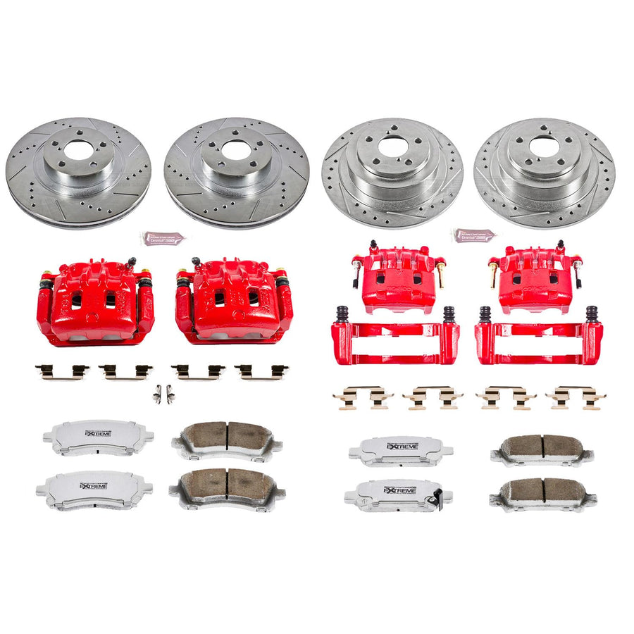 Power Stop KC2749-26 Z26 Street Warrior Front & Rear Brake Kit Subaru For Subaru Legacy 2000-2002, Subaru Outback 2000 [Model Specific]
