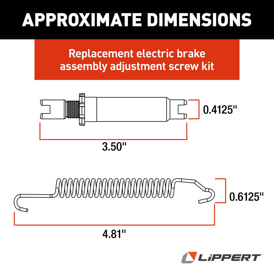 Adjustment Screw Kit Replacement for RV Trailer Electric Brake Assembly