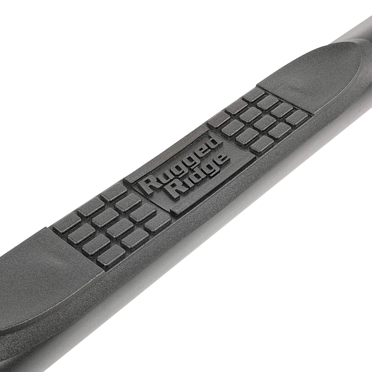 3-Inch Round Side Step Rugged Ridge 11591.14, Fine Textured Black; 2020-Current Jeep Gladiator JT