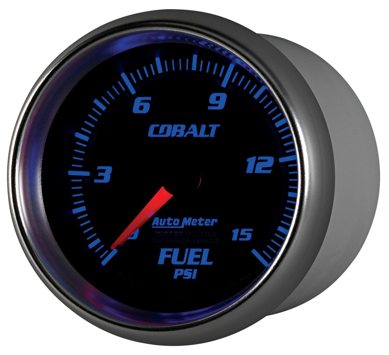 Auto Meter Cobalt 2-5/8" 0-15 PSI Mechanical Fuel Pressure Gauge 7911