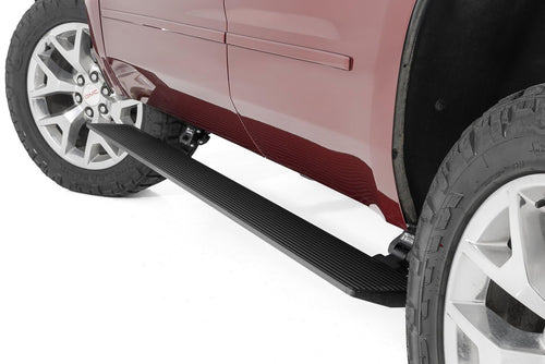 Rough Country Power Running Boards with LED Step Lights for GMC Yukon & Chevy Tahoe (2015-2020) - Dual Motor Electric Powerstep Board & Retractable Truck Steps