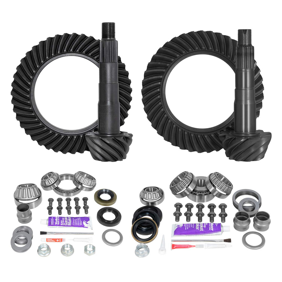Front & Rear Ring & Pinion Gear Kit Package with Install Kits - Toyota 8"/8" IFS