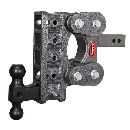 GEN-Y Heavy Duty Hitch Tow for 2" Receiver - 7.5" Drop/Rise with 5 Adjustable Positions, Includes Dual Ball Mount and Locking Pin, 16,000 lbs Towing Capacity, 1,700 lbs Tongue Weight