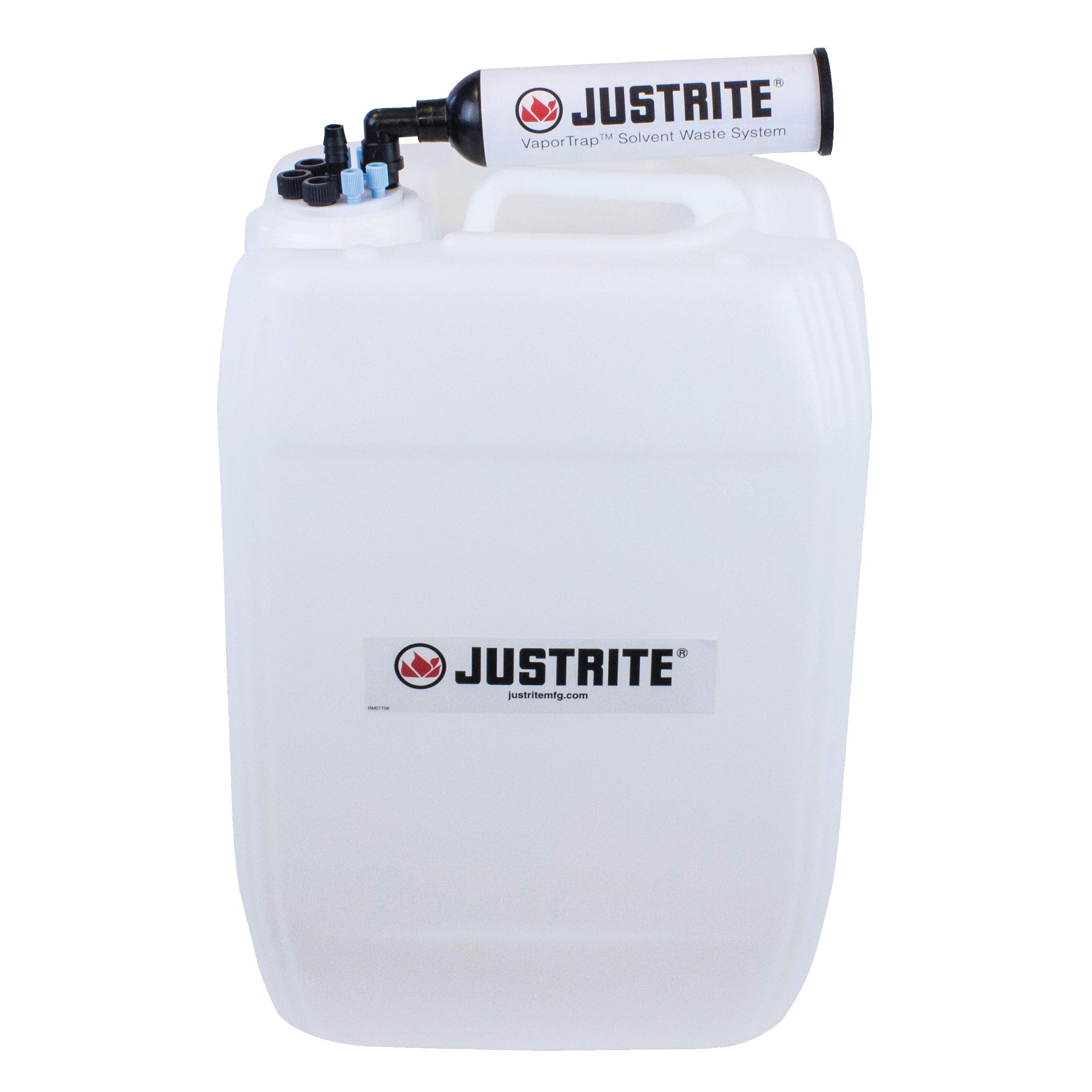 VaporTrap Justrite 12847 Carboy with Filter Kit, 70mm, 20L, 8 Ports