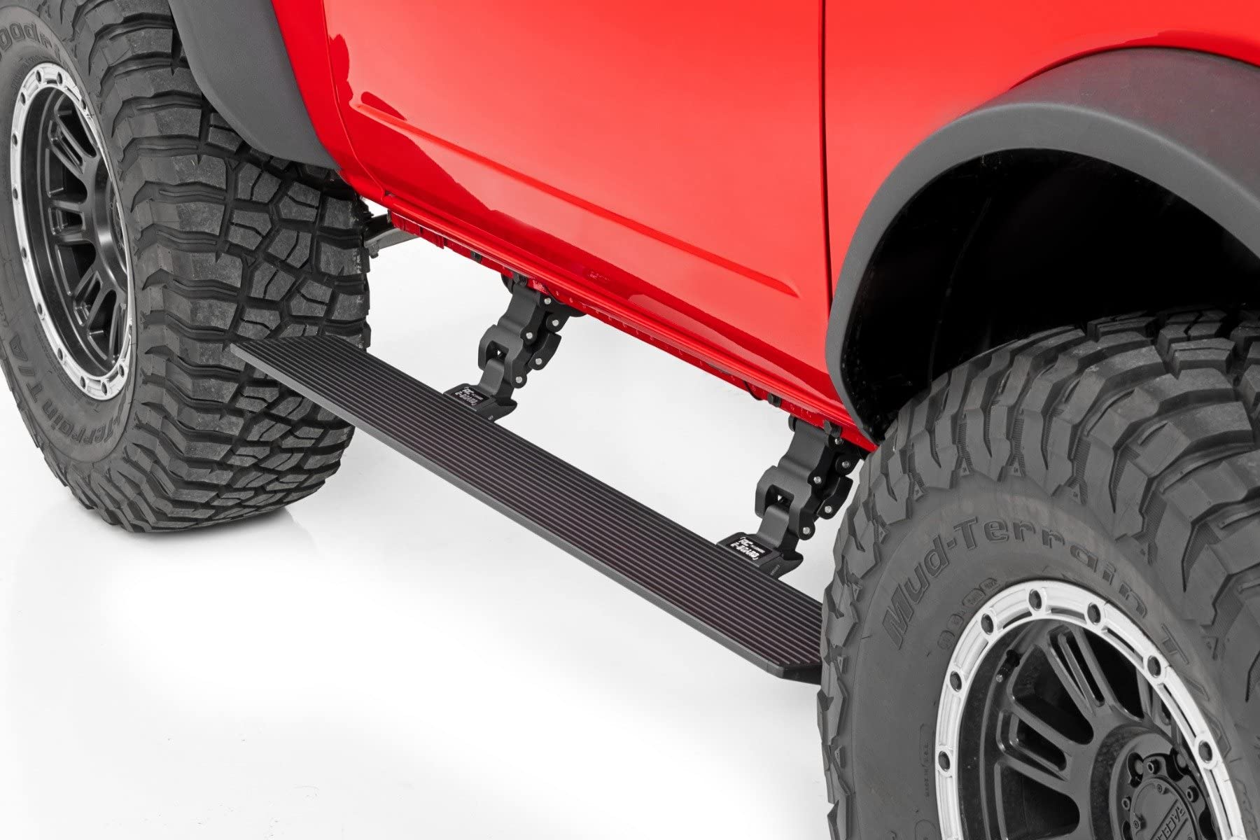 Power Running Boards Rough Country with LED Step Lights for Ford Bronco, 2-Door (2021-2025) - Dual-Motor Electric Running Boards & Retractable Steps