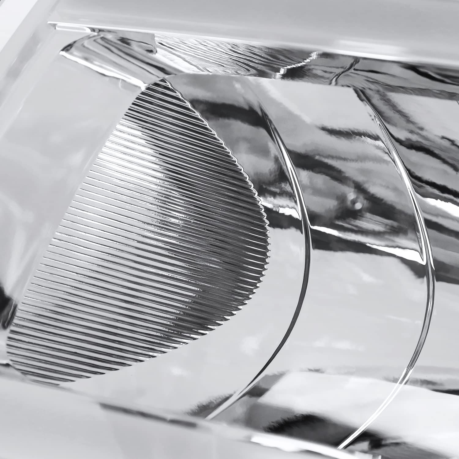 Chrome Headlights SPEC-D TUNING w/LED Tube Compatible with 2009-2014 Ford F150 F-150, Left + Right Pair Headlamps Assembly