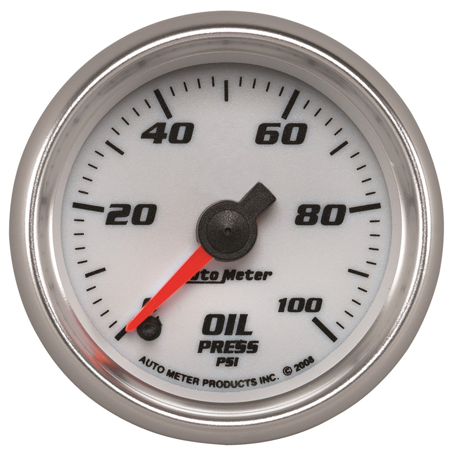 Gauge AUTO METER 19752 Oil Pressure (Pro-Cycle 2 1/16", 100Psi, Digital Stepper Motor, White, Pro-Cycle)