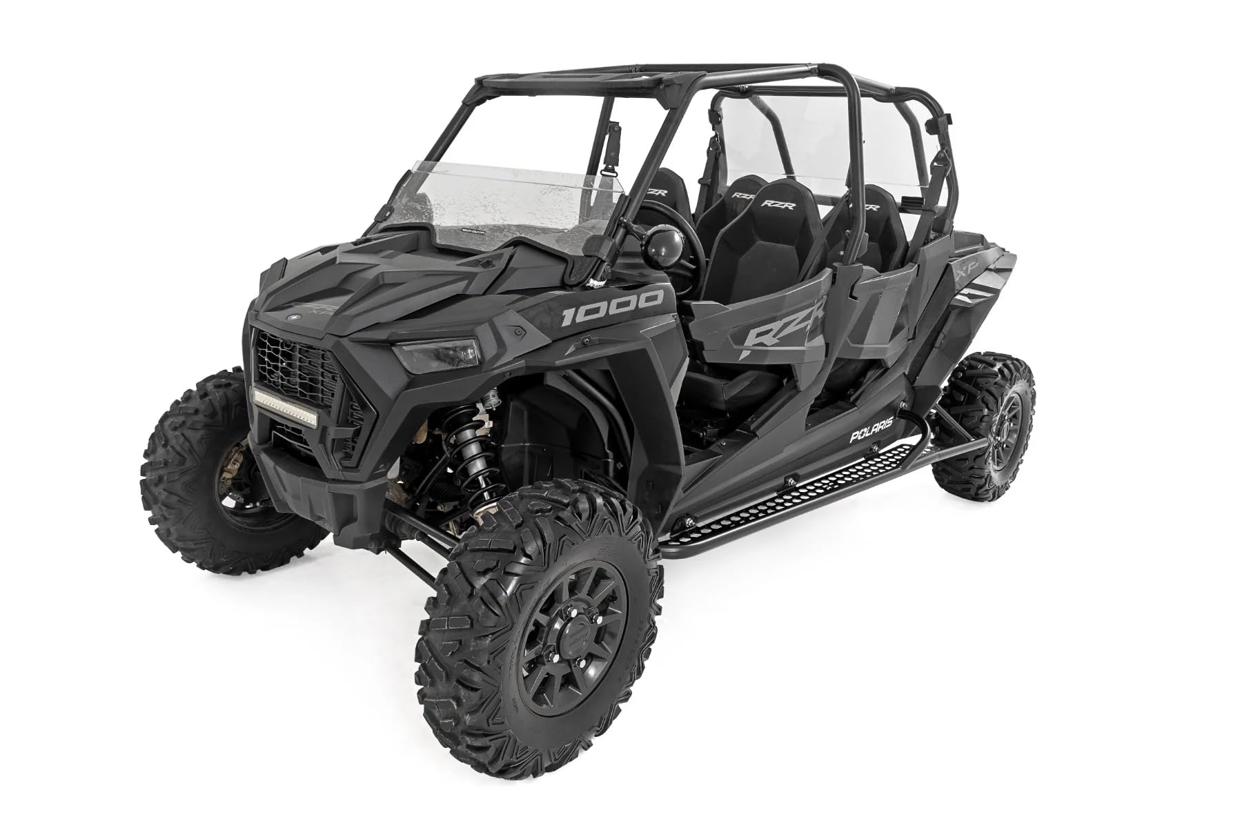 Rough Country Rock Sliders for RZR XP4 1000 Polaris (2019-2023) - Fits 4-Seater Models, Protects UTV from Rocks, Trees, Debris