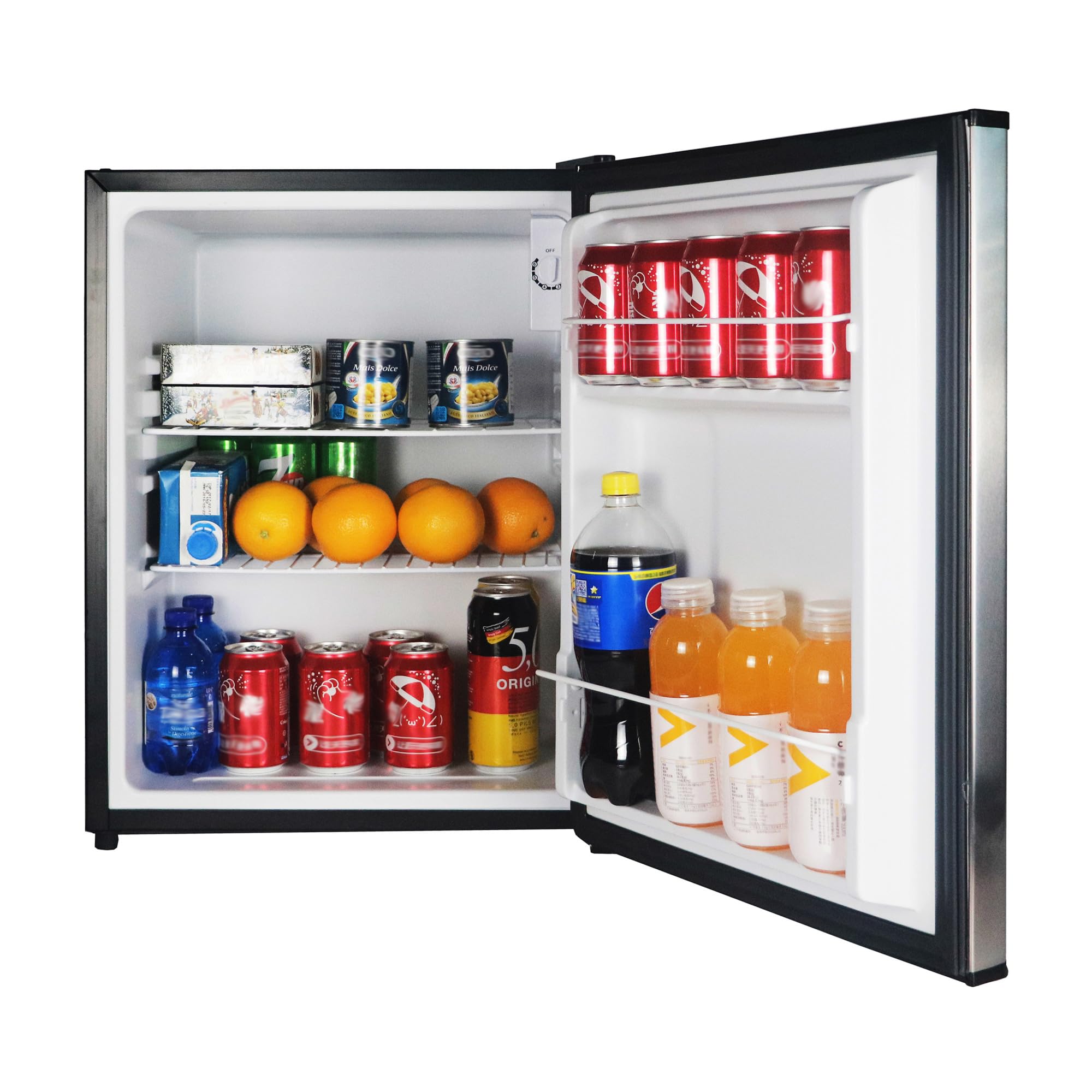 2.4 cu. ft. Magic Chef Mini Fridge in Stainless Steel Freezerless