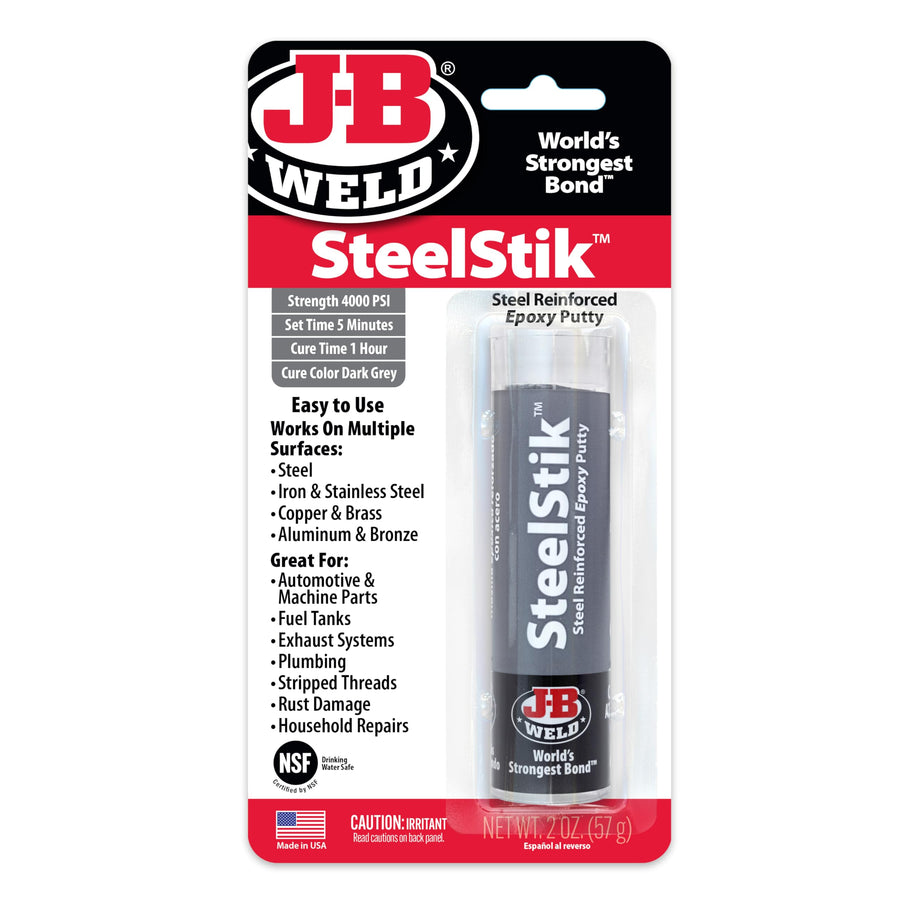 SteelStik J-B Weld 8267 Steel Reinforced Epoxy Putty Stick - 2 oz.