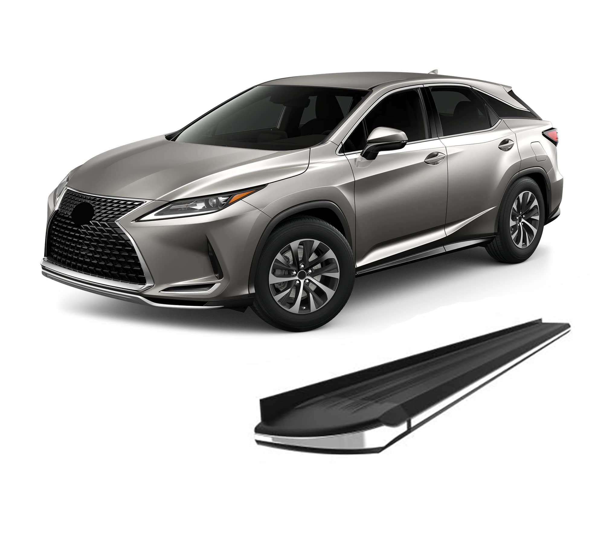 Exceed Black Horse Running Boards Compatible with 2016-2020 Lexus RX350 (Excl. Sport models)|2016-2020 Lexus RX450h (Excl. Sport models)-EX-LX27OE