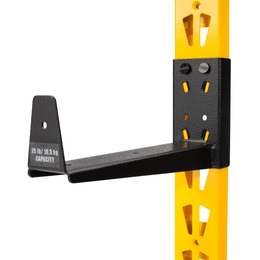 3-Piece DEWALT Wall Mount Cantilever Wood and Lumber Storage Rack for Workshop Shelving, Multi-Depth Storage, Supports a Total of 273 lbs.