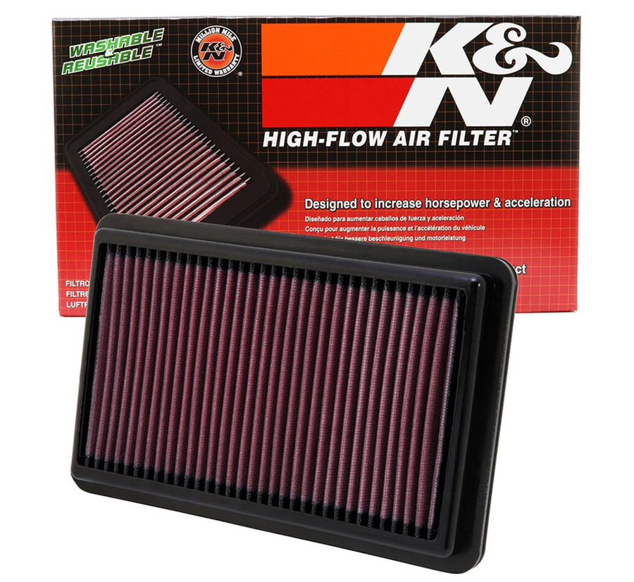 High-Flow K&N Original Lifetime Engine Air Filter: Increase Power: Premium, Washable: Compatible with 2013-2024 Acura/Honda/Hyundai/Kia: ILX, NSX, Civic SI, Creta, Mistra, Stargazer, K4, 33-2473