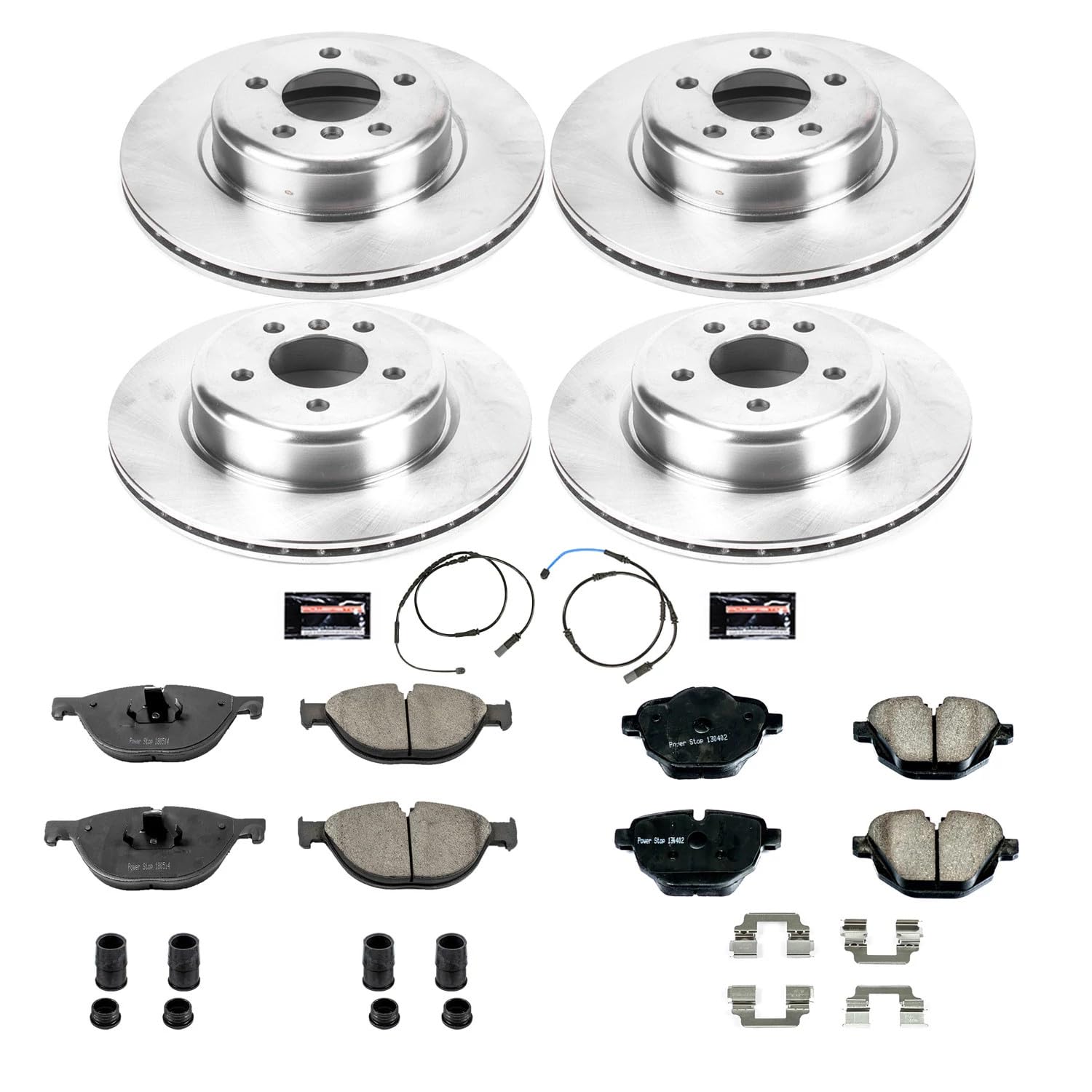 Power Stop Autospecialty KOE7236 Front and Rear Replacement Brake Kit-OE Brake Rotors & Ceramic Brake Pads For BMW 528i 2012-2013 [Model Specific]