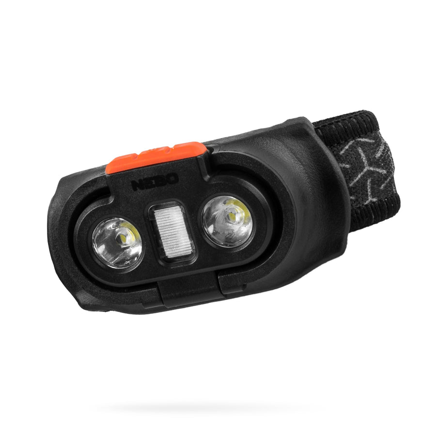 NEBO Powerful Einstein 1000 Lumen Headlamp with Flexpower, Compact Low-Profile Headlamp with 5 Light Modes, Black