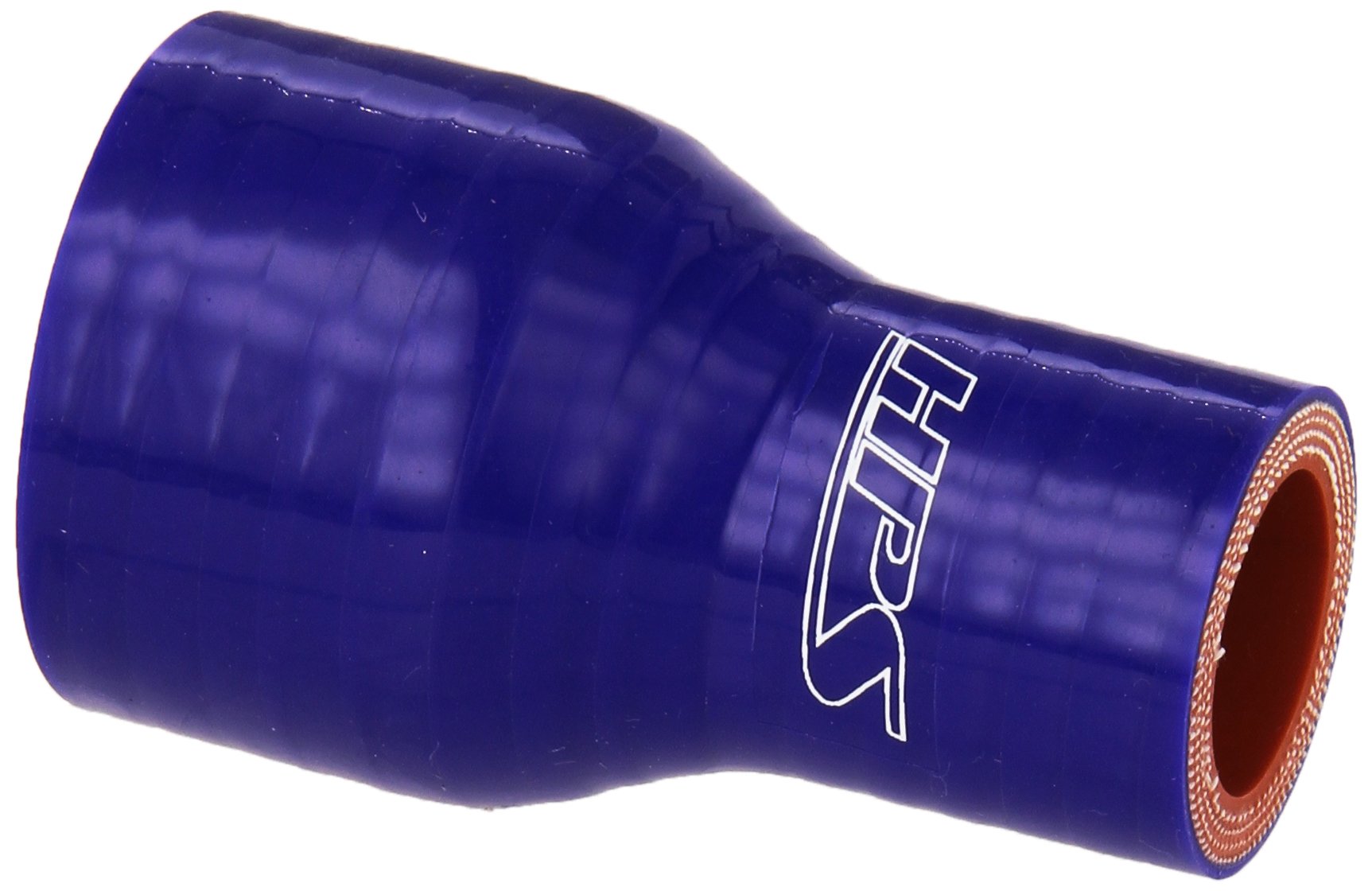 HPS Silicone HTSR-087-150-BLUE High Temperature 4-ply Reinforced Reducer Coupler Hose, 100 PSI Maximum Pressure, 3" Length, 7/8" > 1-1/2" ID, Blue
