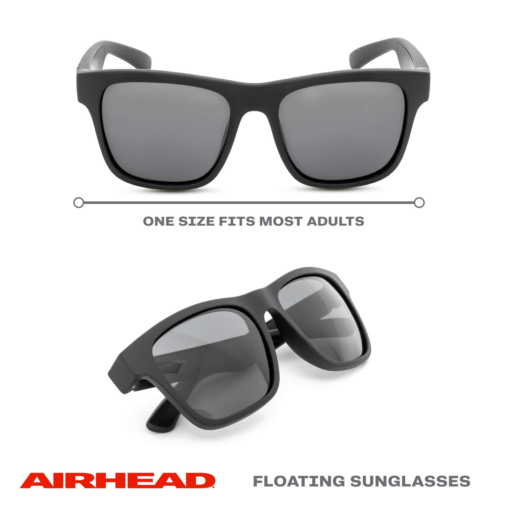 Classic AIRHEAD Round Sunglasses, Black, Adult