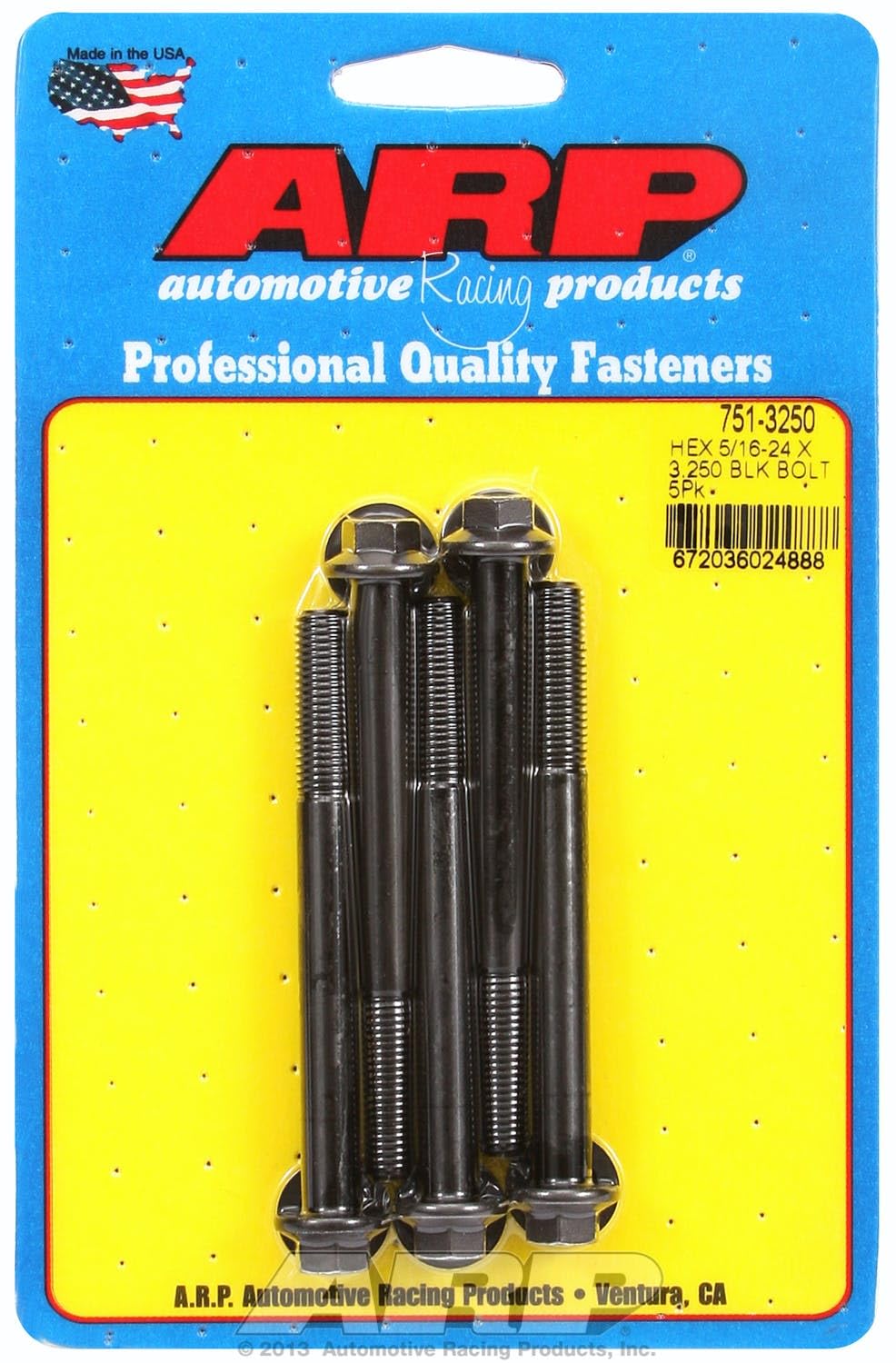 Hex ARP (751-3250) Oxide Bolt, Black